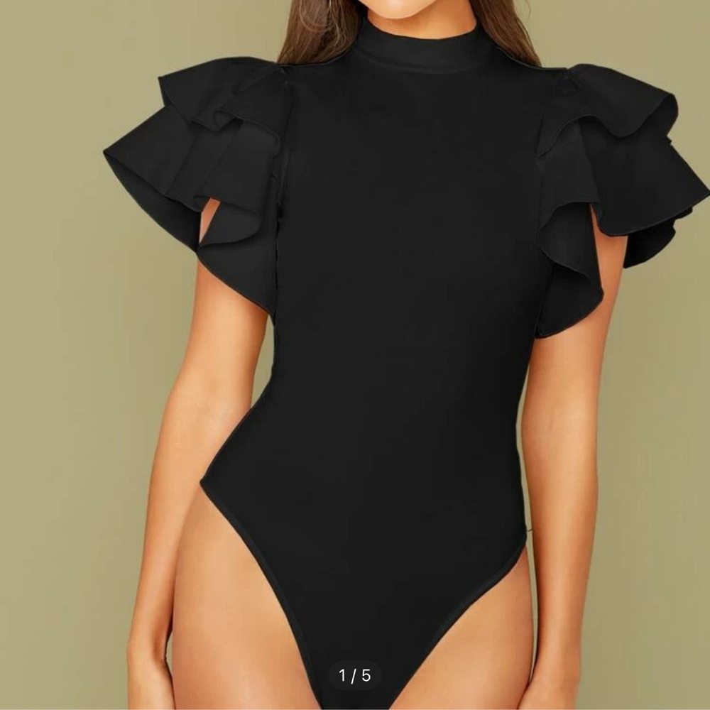 Mock neck bodysuit